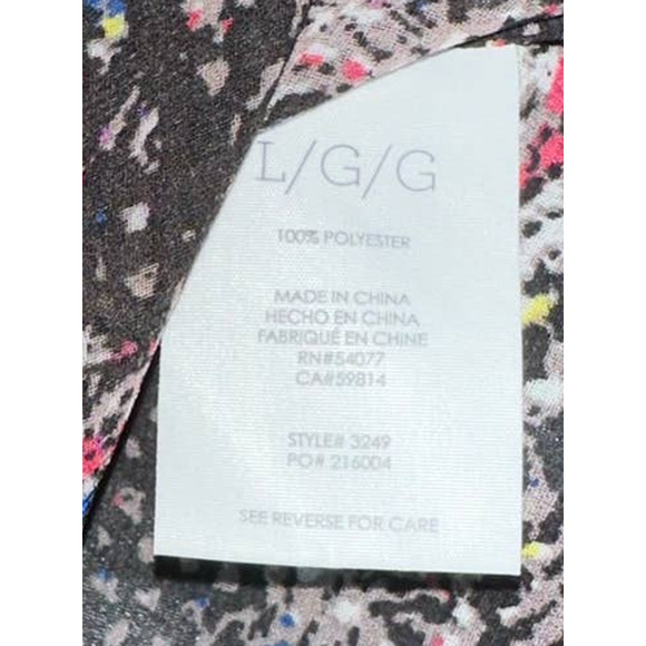 Cabi Sheer Maroon Print Long Sleeve Button Down Blouse w/Peter Pan Collar Size L - Picture 5 of 5